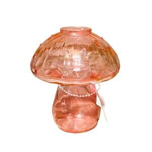 Glass Mushroom Vase Planter 4.5" - Target Bullseye Spring 2024 - Pink - New